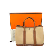 Hermes Garden Party 30cm Canvas Trench Gold